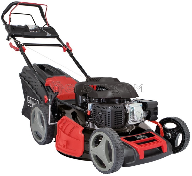 Selfpropelled petrol lawnmower electric start 225cc 53cm Scheppach