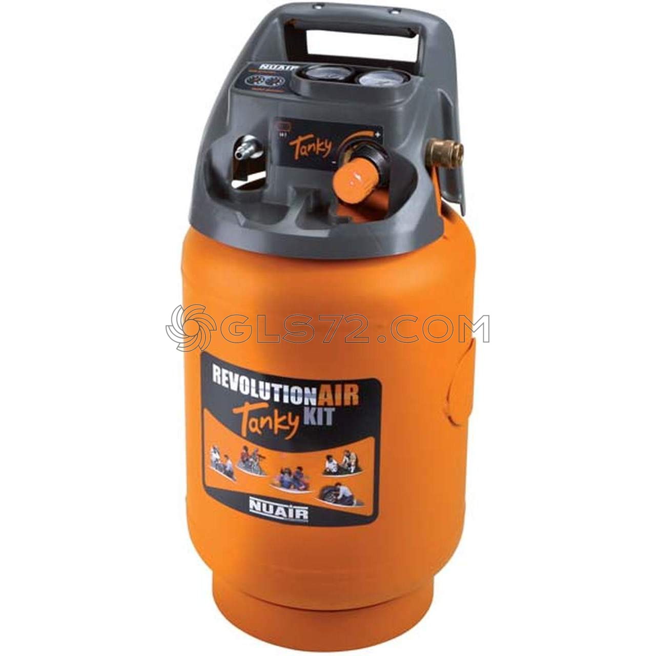 PORTABLE AIR TANK 14LT VERTICAL TANK WITH MANOMETER REVOLUTION AIR